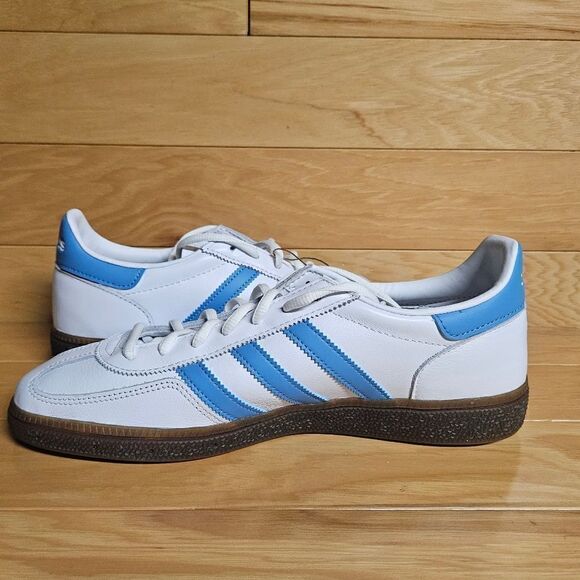 Adidas Originals Handball Spezial White Blue Gum Sole Mens Shoe Trainer IE3607 - Picture 9 of 12